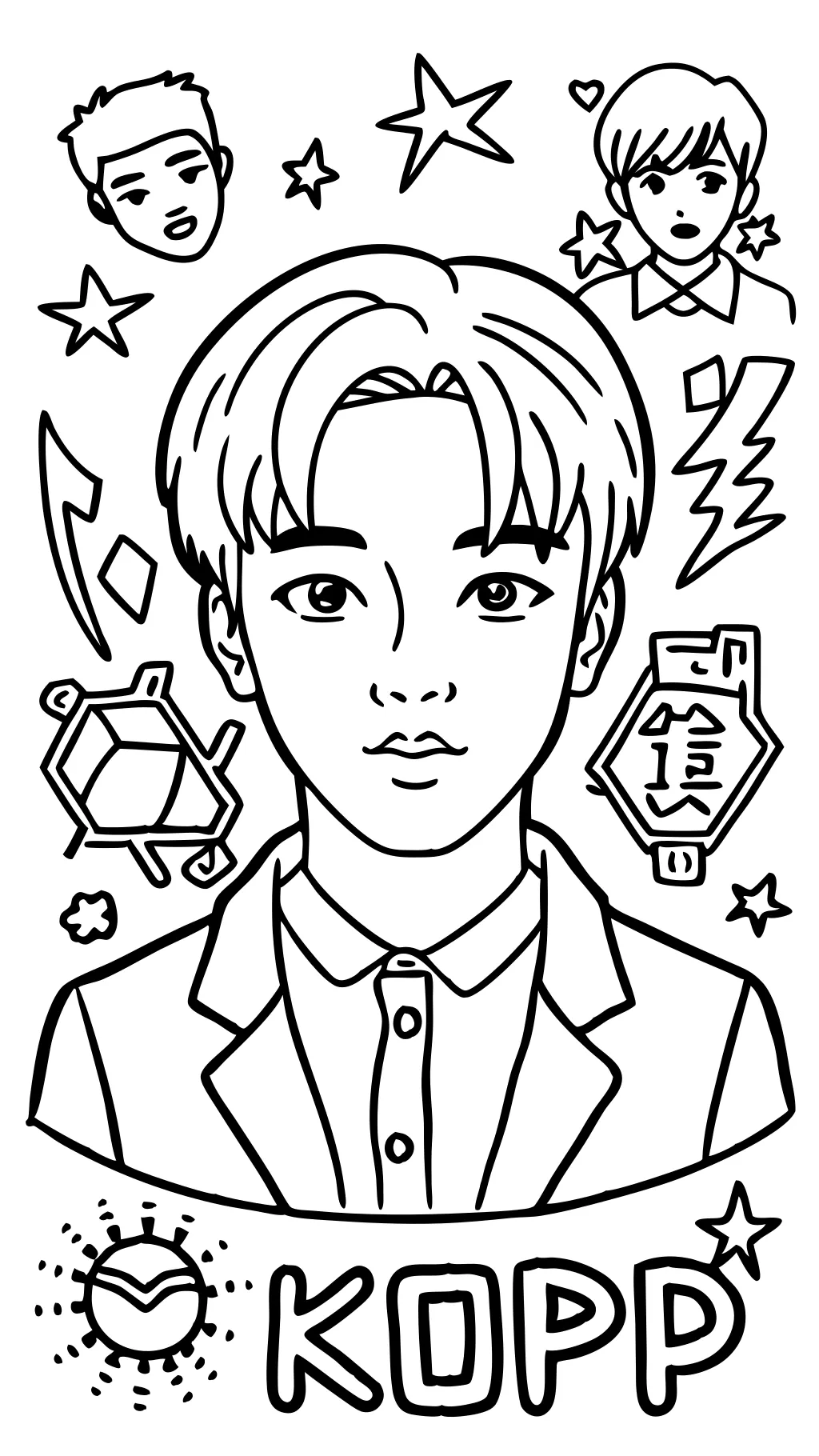 Páginas para colorear Libros de KPOP para leer Skz